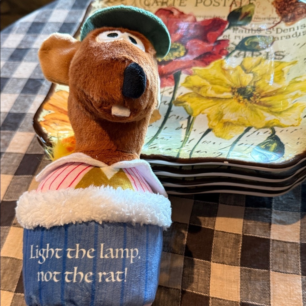 Plush Frog and Rat Dog Toy Set - Picture 2 of 5